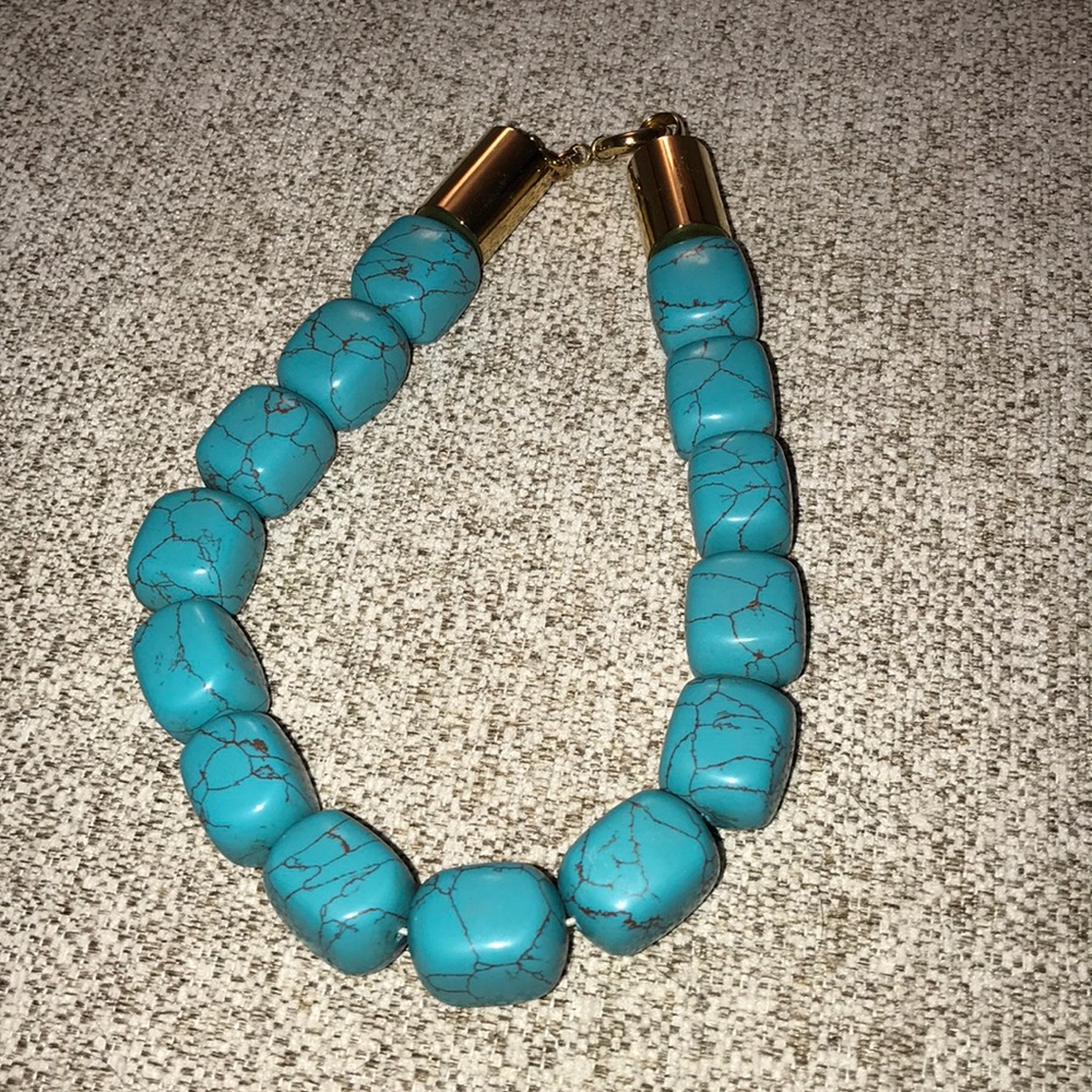Michael Kors turquoise stone necklace